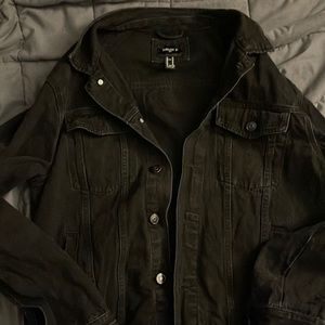 Forever 21 men’s black jean jacket